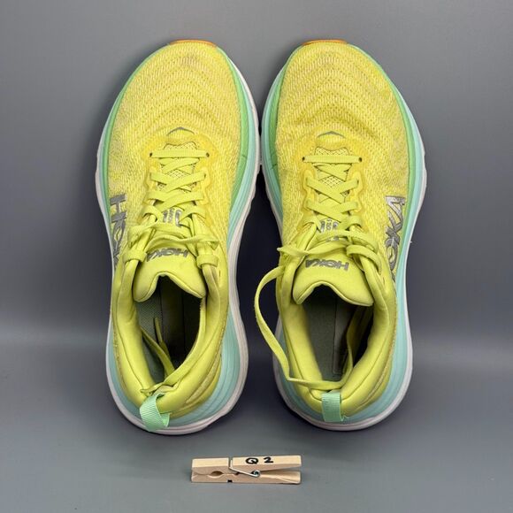 Hoka One One Gaviota 5 Womens 9 Yellow Athletic Running Sneakers Lace-Up Low Top - Picture 10 of 10